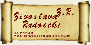 Živoslava Radoički vizit kartica